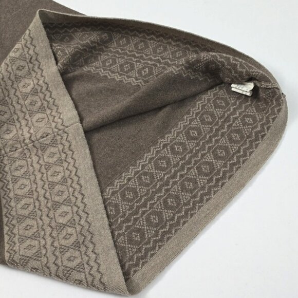 Temptation Women's Dress Cream Taupe Jacquard Knit Acrylic Wool Blend Size S - Picture 5 of 15